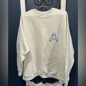 Floral Embroidered Crew Neck Sweater